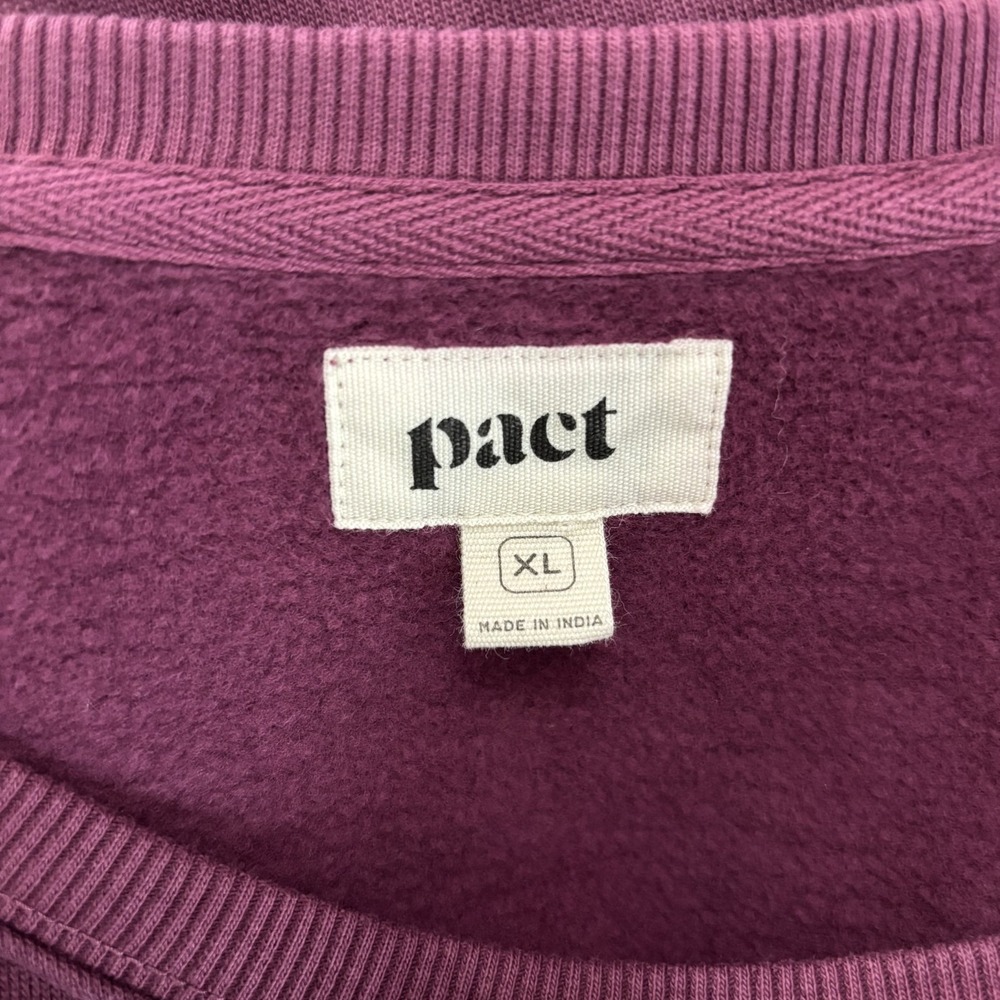 Pact Sweatshirt Womens XL Maroon Kiss Lip Graphic Pullover Sustainable‎ Organic - Picture 5 of 7